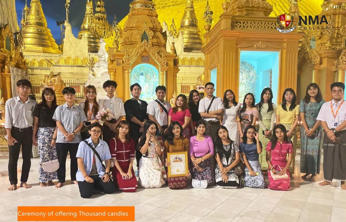 NMA မိသားစုမှ ဦးဆောင်ကျင်းပခဲ့တဲ့ ဆီမီးတစ်ထောင်ကပ်လှူပူဇော်ပွဲ
