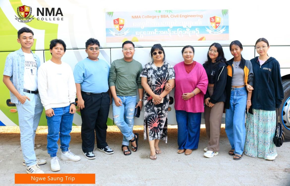 NMA College မှ BBA,Civil Engineering ကျောင်းသားကျောင်းသူများ၏ Ngwe Saung Trip ခရီးစဉ်